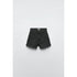 Zara TRF High-Waisted Mom Fit Denim Shorts, Black