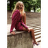 Zara Women Ruched Satin Effect Print Wrap Dress Fuchsia Pink