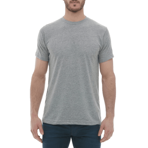 M&O Gold Men's Heather Grey Fine Blend Tee, Medium - MGworld