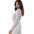 Garage Fuzzy Front-Tie Cardigan Crop Top on Sale, Lilac