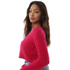 Garage Fuzzy Front-Tie Cardigan Crop Top on Sale, Red