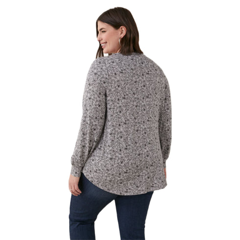 Penningtons Responsible, Printed Long-Sleeve Henley Top