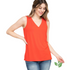 Ricki's Eco-Friendly Poppy Red Sleeveless V-neck Top