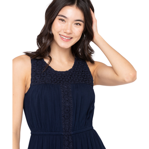 Ricki's Sleeveless Crochet Trim Short Dress