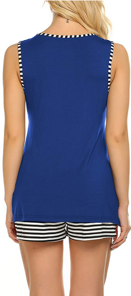 Ekouaer 3 in 1 Maternity Pregnancy Nursing Pajamas Set | M