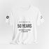 Customizable 50th Birthday Tee - "Authentic 50 Years of Not Giving a Damn"