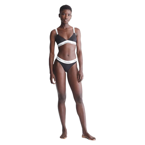 Calvin Klein Modern Cotton Thong in Black and White