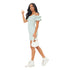 PrettyLittleThing Petite Sage Green Frill Cold Shoulder Mini Dress